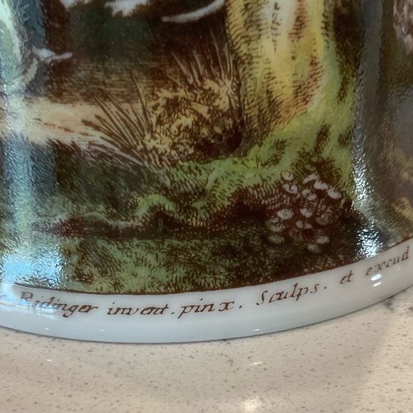 2 Beautiful Vintage Kaiser W. Germany Mugs/Hunting Theme Hounds & Horses - Picture 9 of 11